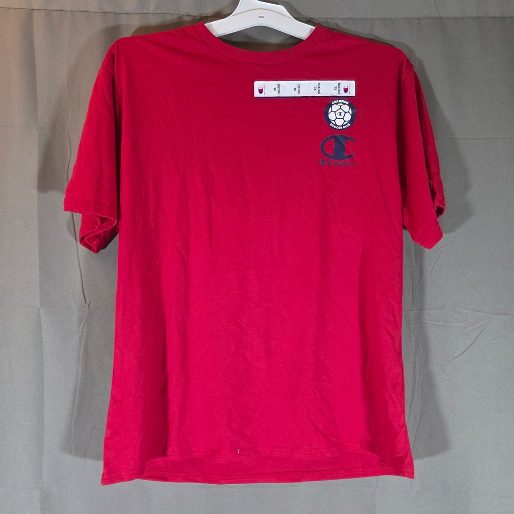 Champion Kids XL 18/20 Soccer Club Oversized Graphic Tee Tango Red